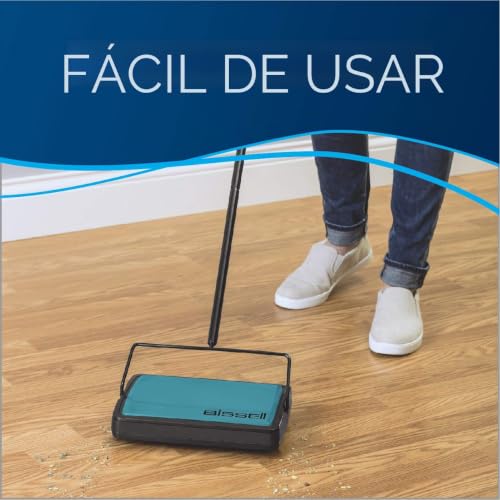 Miniatura 2 de Bissell Easy Sweep - Barredora Compacta Para Alfombras Y Pisos, 2484a, Color Verde Azulado