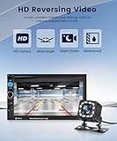 7 Inch Touch Screen Car Radio Rimoody Double Din Car Stereo Bluetooth Handsfree FM Radio Mirror Link USB Car Audio Receiver Remote Control Steering Wheel Control Backup Camera - Image 5