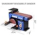 SainSmart Belt Disc Sander Combo, 4x36 in Belt and 6 in Disc, Adjustable Speed 3450 RPM Max, Benchtop Sander with Full Copper Motor, 0-90° Belt & 0-45° Tillable Worktable, Dust Collection Port