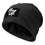 Cool Thug Plush Lined Beanie Novelty Printed Pullover Cap Winter Hat Warm Skull Cap