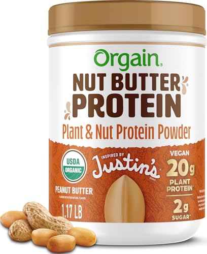 How To Make Protein Shakes Taste Better: 15 Simple Tricks That Actually Work 4 Orgain X Justin's 20g Protein Powder, Peanut Butter, 1.17lb