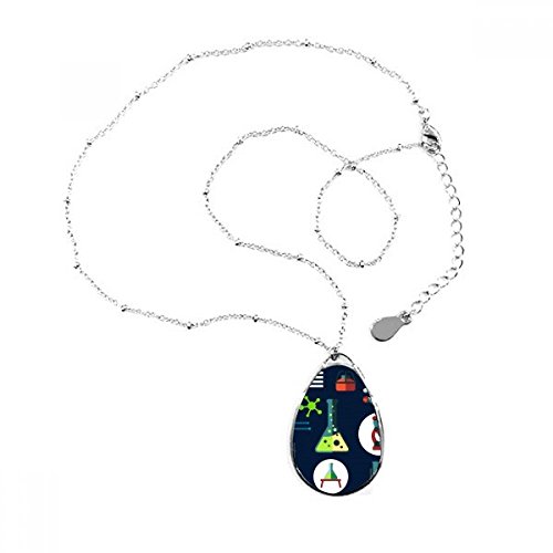 Collier bijoux fiole chimie avec pendentif tube à essai conique unique