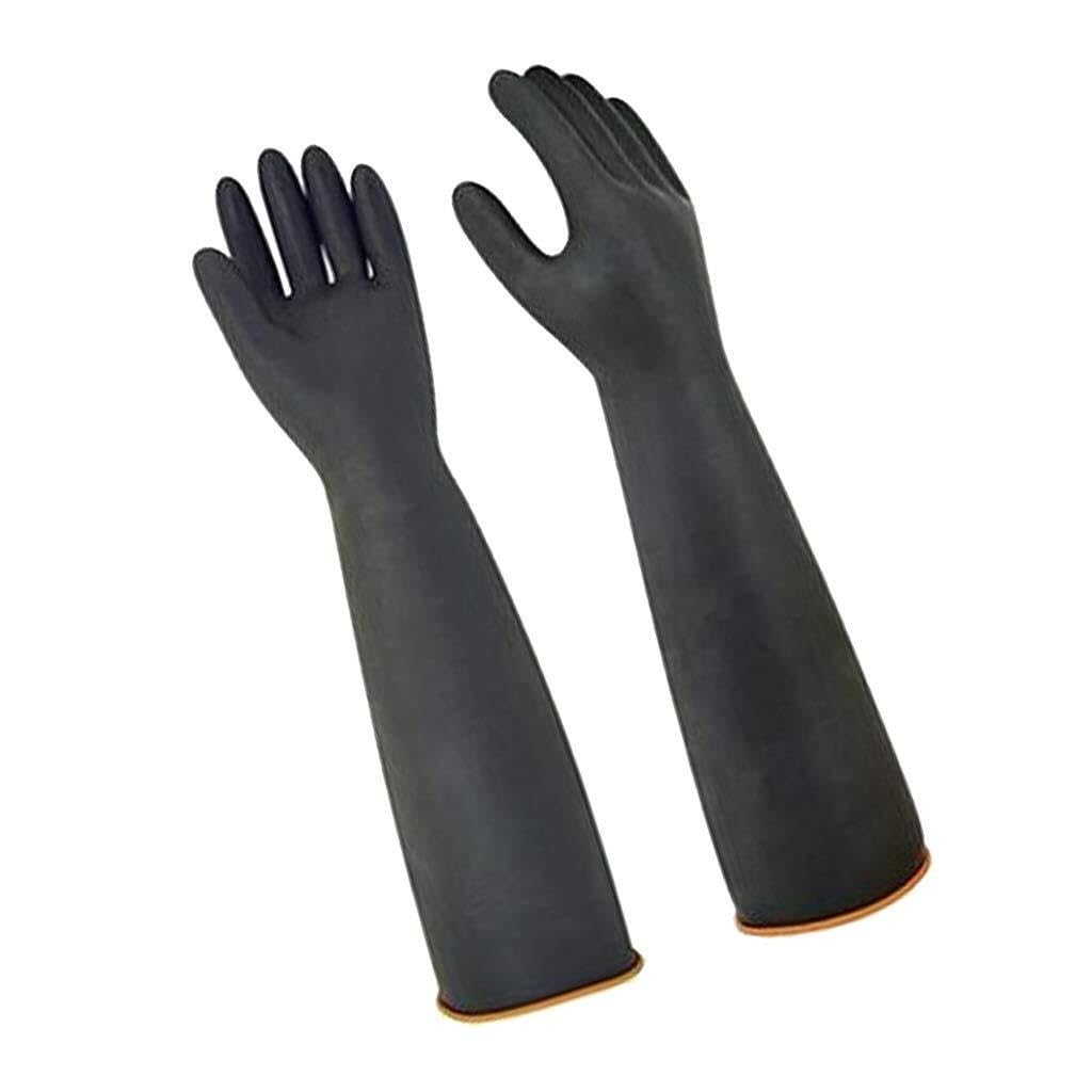 Safety Work Gloves, Work Gloves,1 Pair Of Solvent Oil Resistant Nitrile Rubber Cleaning Work(35cm)