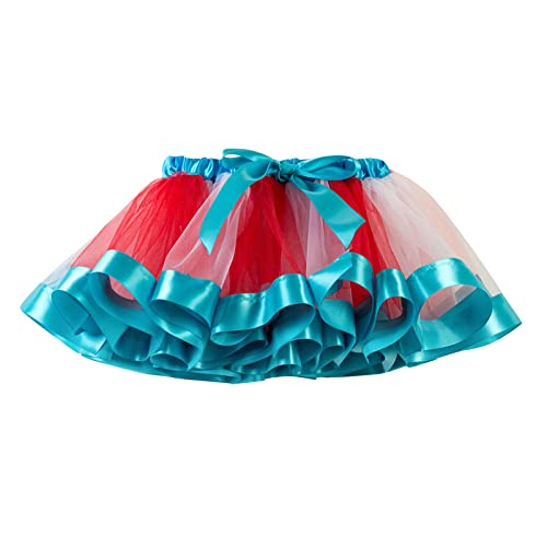 Fucouture Faldas de ballet para niñas, disfraz de fiesta de tul arcoíris, falda de baile de anime