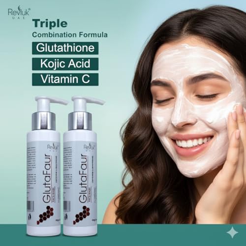 Image of Face Wash Glu-Tafaur Dual Pack Formula for Instant Glowing Skin 200gm Pack of 2