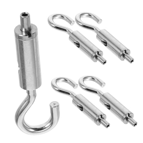 5Pcs Heavy Duty Brass Turnbuckle Kit para Cables de Acero con Gancho y Mecanismo de Bloqueo para Suspensión y Ajuste Rápido miniatura 1