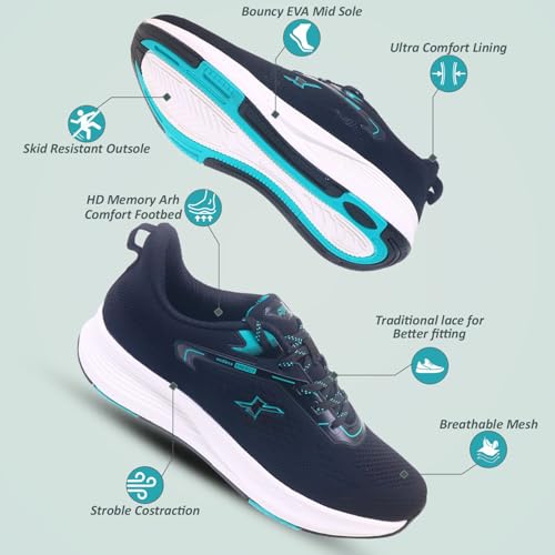 Image of SPARX Men's SM-1087 Sports Shoes | Lightweight Walking Shoes | Stylish, Comfortable & Durable Footwear