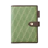 [クレリア] 手帳カバー A6 ブックカバー 文庫本サイズ ペンホルダー ポケット付き Belleシリーズ 【CL-18052】 (アイビーグリーン)