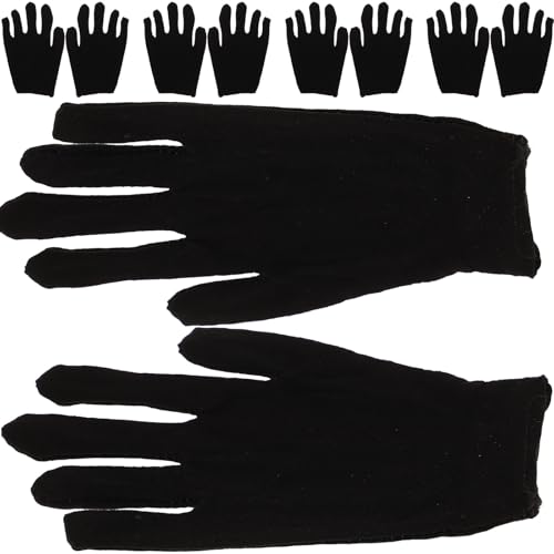 Guantes de algodón negros para inspección de joyas y manipulación de objetos delicados