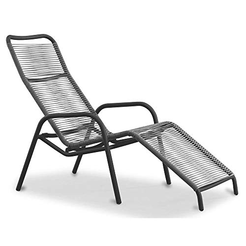 Preisvergleich Produktbild Best Salina anthrazit Gartenliege, Liege, Bäderliege, Strandliege, Kippliege