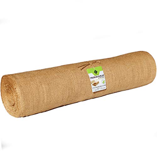 Richcraft Wide 18" Burlap Table Runner Roll W/No-Fray Edges - (Actual Size: 17.5" Wide X 10 Yards) Long Table Runner Fabric. Perfect For Weddings, Placemat, Crafts. Decorate Without The Mess! #TOP2
