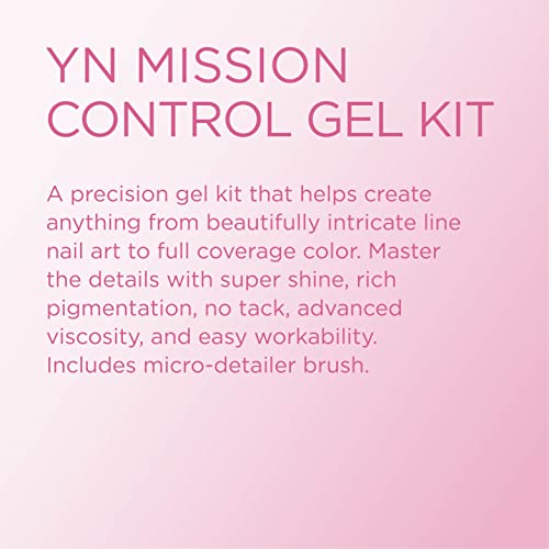 Young Nails Mission Control Precision Gel Kit. Gel Paint For Nail Art, Cure With Led Light. Brush & 12 Assorted Colors For Natural & Artificial Nails #TOP1