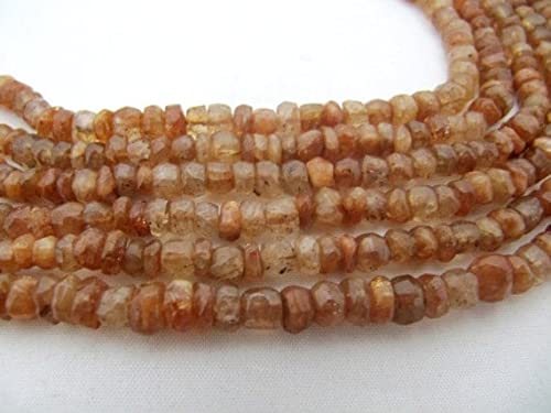 Pierre de soleil perles rondelles facettées 4mm pour créer vos propres bijoux d'été bohèmes