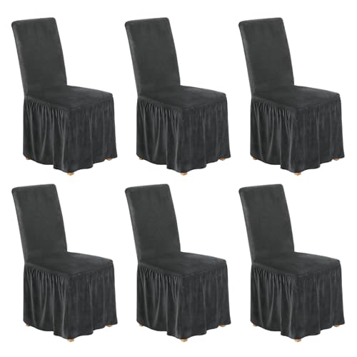 NICEEC Chair Covers for Dining Chairs Dining Room Chair Covers with Skirt