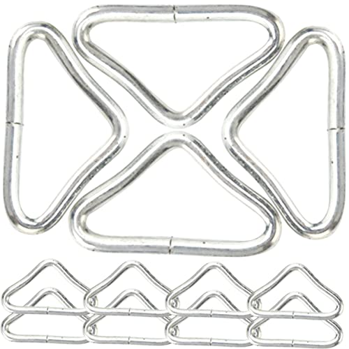 VICASKY 30Pcs Reusable Trampoline Buckles Shaped Rings for Secure Attachment Heavy Duty Trampoline Accessories Kit for Jumping and Enhanced Stability