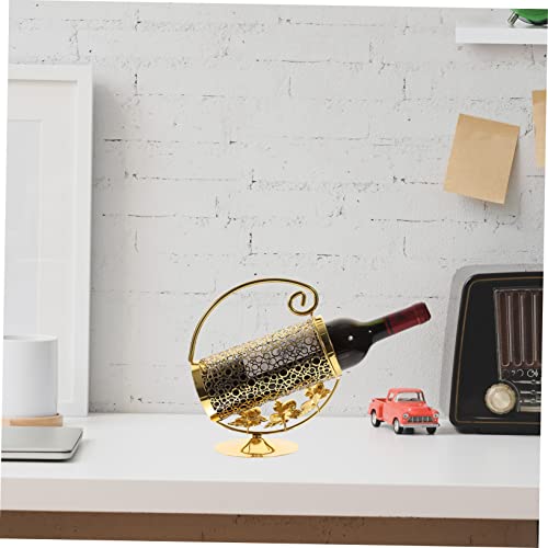 Luxshiny 2 Peças De Ornamentos De Suporte De Vinho De Ferro Nórdico Dourado