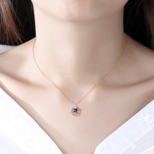 Bijoux de mode collier pendentif cercle rond cadeau idéal - 4
