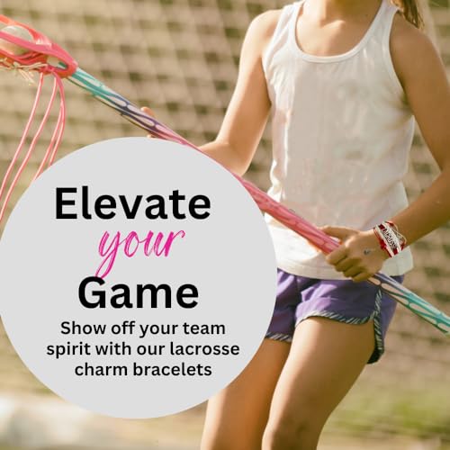 Image of SportyBella Lacrosse Bracelets For Girls - Adjustable Charm Bracelet w /Infinity Symbol & Silver Lacrosse Stick Charm. Friendship Bracelet Gifts for Players, Teams & Coaches
