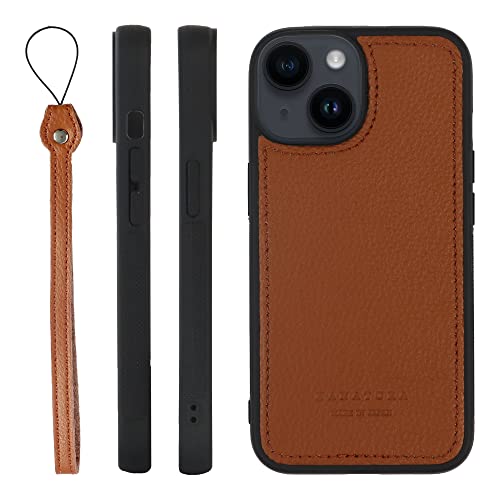 HANATORA for iPhone 15 �P�[�X �{�v ���{�� �ϏՌ� �X�}�z�P�[�X �X�}�z �X�g���b�v �t�� �V�������N�J�[�t���U�[ �M�t�g �}�O�l�b�g�Ȃ� �L������ SPGJP-15-Camel
