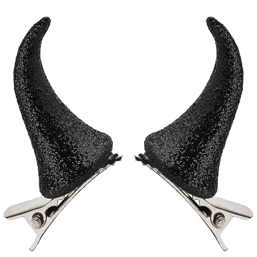 Cosplay Gothic Teufelshorn Haarspange Teufel Horn Haarspangen Halloween Horn Haarnadel Dämonenhorn haarnadel für Halloween Party Perücke Cosplay Kostüm Haarschmuck Haarnadel Hörner Clip