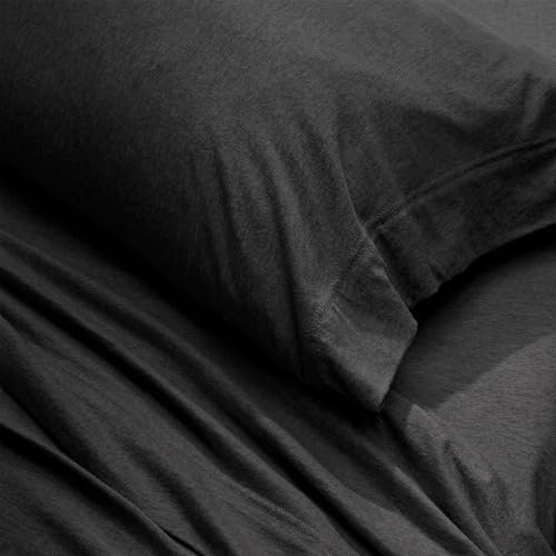Drap housse jersey de coton extensible sans repassage pour lit double anti-plis 4 pièces - 3