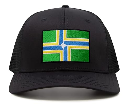 Image of International Tie City Hat for Men and Women, Adjustable Snapback Trucker Baseball Cap with Embroidered Patch