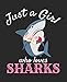 Just A Girl Who Loves Sharks: Composition Notebook Wide Ruled