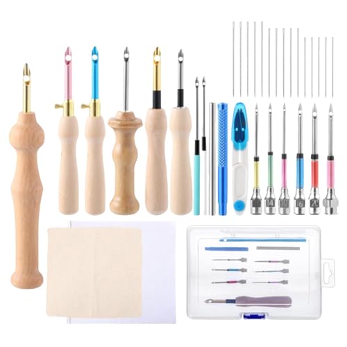 Outil d'accrochage réglable et kit de broderie avec stylo punch needle