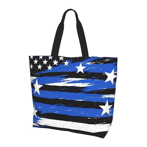 Thin Blue Line Flag American Police Blue Lives Matter Shoulder