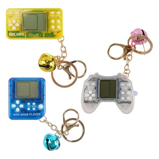 Laroal 3 Pezzi Portachiavi per Videogiochi Console di Gioco Gioco retrò Mini Console di Gioco Premio in Aula Regalo di Compleanno Festa di Gioco