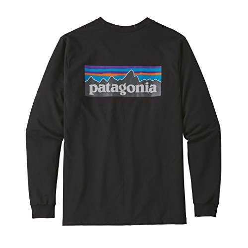 [XXL�T�C�Y] �V�i �p�^�S�j�A Patagonia M's L/S P-6 Logo Responsibili T-Shirt ���S ���X�|���V�r�� ����T�V���c BLACK �u���b�N �� REGULAR FIT 39161 �����Y