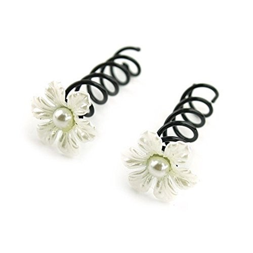 Lovef 10 Pcs 2016 Fashion Flower Spiral Spin Screw Pin Hair Clip Twist Barrette Hair Jewelry