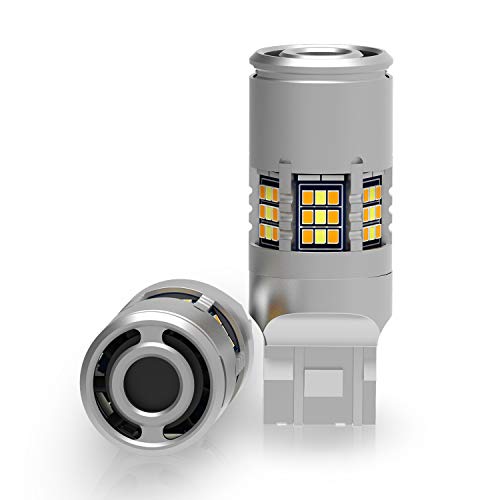 Stark Industries Error Free No Hyper Flash 7443 7444 T20 Dual Color Switchback LED Amber Blinker Turn Signal Light/White Daytime Running Parking Light, No Load Resistor Need