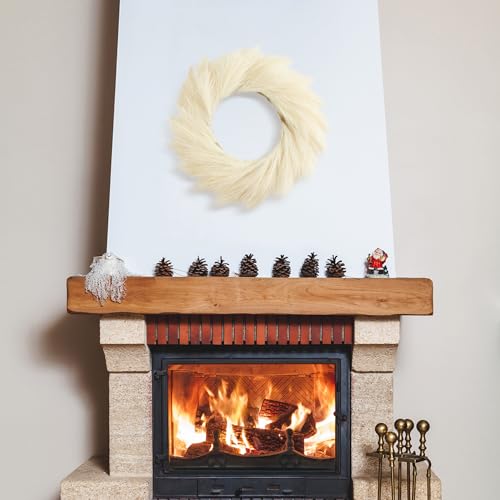 Pinkpum Pampas Grass Wreath, 24'' Fall Wreath For Front Door thumb #4