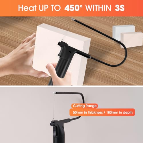 Noah Hot Wire Foam Cutter,Foam Cutter Electric Foam Cutting Tool,Heated Foam Carving Knife for Deatils Handling,Black - Image 2