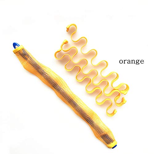 Nobranded 45 cm Modelador de cabelo longo para cachos com 2 ganchos sem calor - rosa laranja