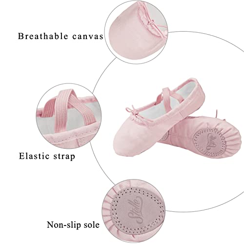 Stelle Girls Women Canvas Ballet Slipper/Ballet Shoe/Yoga Dance Shoe (Toddler/Little Kid/Big Kid/Boy) (10Mt, Ballet Pink) #TOP4