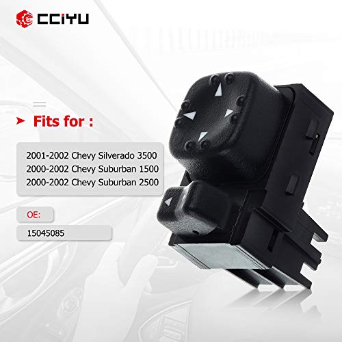 Power Mirror Switch Replacement Fits For 1500 2500 2000-2002 For Chevy Silverado 1500 1500Hd 2500 2500Hd 3500 For Suburban 1500 2500 2000-2002 For Gmc Sierra 1500 2500 2000-2002 For Gmc #TOP3