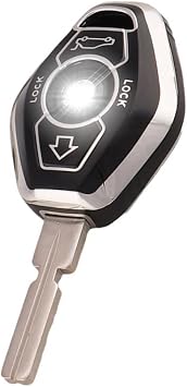 Key Fob Cover fit for BMW E46 E39 E38 E63 E60 E61 X5 E53 X3 E83 F83 Z3 Z4 M5 330i 325i 3 5 7 Series Key Cover Case Key Holder TPU Key Protector B Black