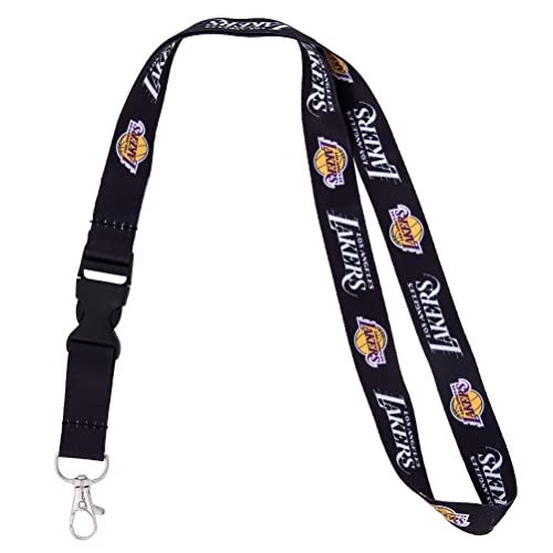 Desert Cactus LA Lakers Lanyard Keychain Detachable NBA Breakaway Snap Buckle National Basketball Association Car Keys ID Badge Holder Los Angeles (Lanyard 3)