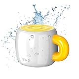 EWA A163 Creative Cup-Shaped Bluetooth Speaker, IP67 Waterproof, Mini Portable Wireless Speaker with Loud and Clear Sound, Cozy Gift for Desk, Travel and Holiday-(White)