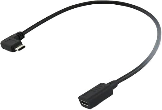 0.3Meters Type C USB 3.1 90 Degree Male to USB-C Female Extension Data Cable Extender Cord