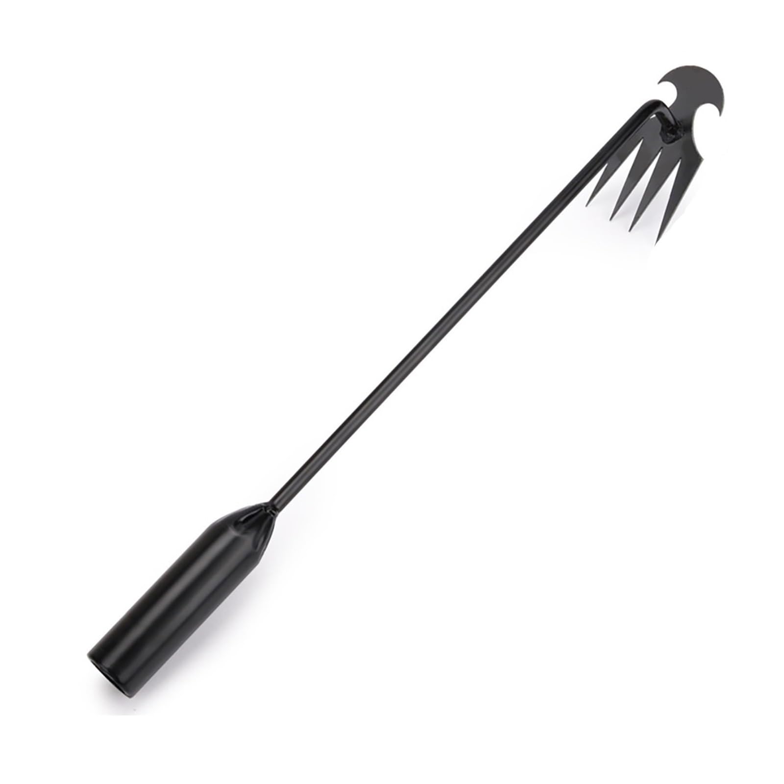 Générique Râteau de Jardin Manuel, Outil d'enracinement graines d'herbe, Pelle d'extraction à 4 Dents, désherbage, Jardinage, désherbeur Sol Meuble(50cm)
