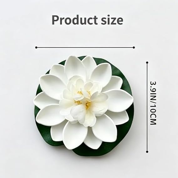 4 Pcs Artificial Floating Foam Lotus Flower with Water Lilys Pad Ornanments,Lifelikes Fake Lotus Flowers for Patio Pond Pool Fish Tank Aquarium Home Garden Special Decoration Outdoor Decor