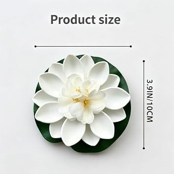 4 Pcs Artificial Floating Foam Lotus Flower with Water Lilys Pad Ornanments,Lifelikes Fake Lotus Flowers for Patio Pond Pool Fish Tank Aquarium Home Garden Special Decoration Outdoor Decor