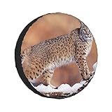 Wild Bobcat Auto-Reifenschutz, Produktmaterial: >> Polyester aus hochwertigem Polyestergewebe. Langlebig, wetterfest und staubdicht. 38,1 cm