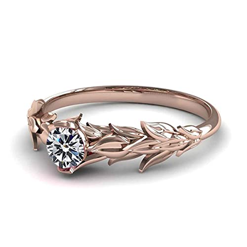 Anillo de compromiso de oro rosa para mujer ideal para pedidas de mano 3