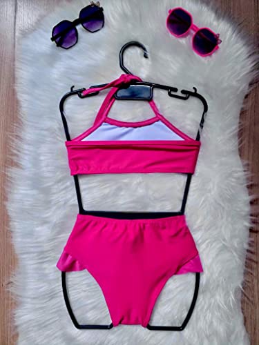 BIQUINI INFANTIL FEMININO CONCHA E ESTRELINHAS DO MAR Cor: Rosa; Tamanho: 10