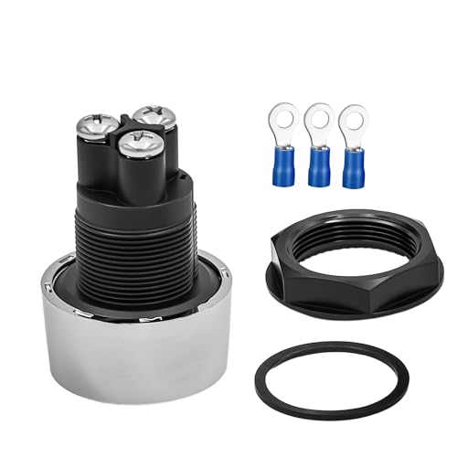 Interruptor de arranque de 22mm y 12V con botón pulsador momentáneo y LED rojo para barcos 4