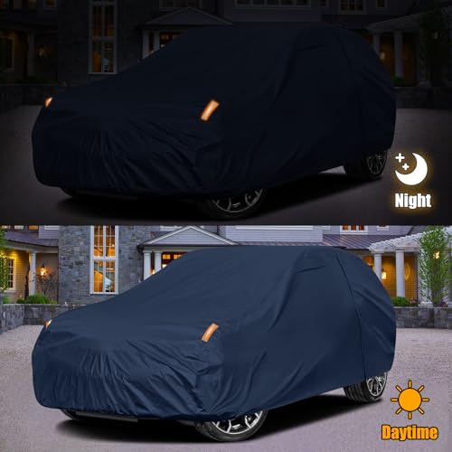 Waterproof Premium Car Covers Replace for 2019-2026 BMW X7, 10 Layers Heavy Duty with Cotton Liner All Weather Car Cover with Zipper Door, Windproof Bands for Snow Rain Dust Protection by sportuli - Image 4